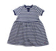 A Blue Short Sleeve Dresses from Petit Bateau in size 3T for girl. (Front View)