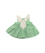 A Green Sleeveless Dresses from Ralph Lauren in size 0-3M for girl. (Back View)