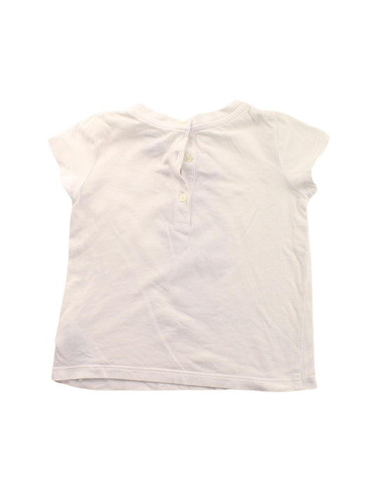 A White Short Sleeve T Shirts from Ralph Lauren in size 6-12M for girl. (Back View)