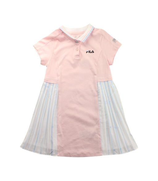 A Pink Short Sleeve Dresses from Fila in size 4T for girl. (Front View)