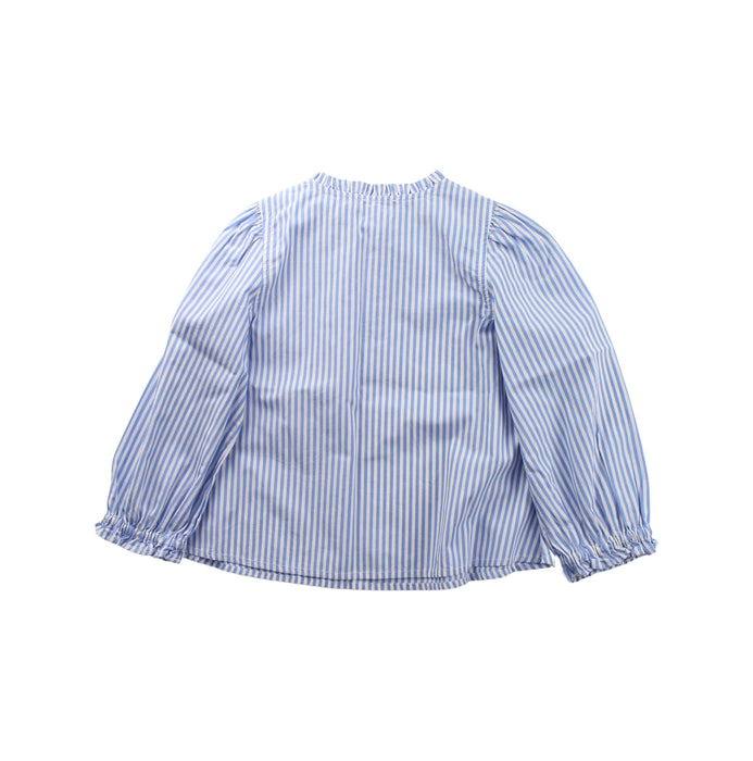 A Blue Long Sleeve Tops from Crewcuts in size 4T for girl. (Back View)