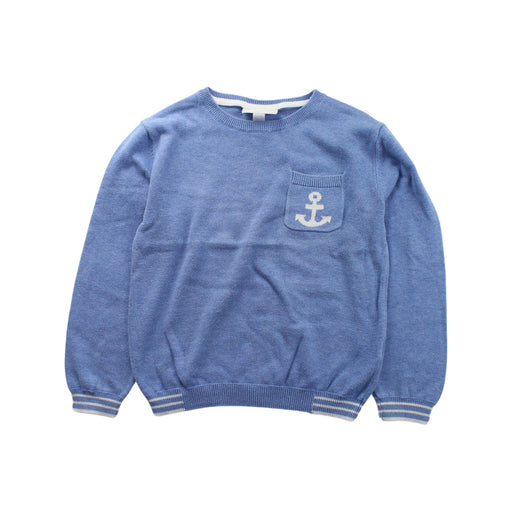 A Blue Knit Sweaters from The Little White Company in size 4T for boy. (Front View)