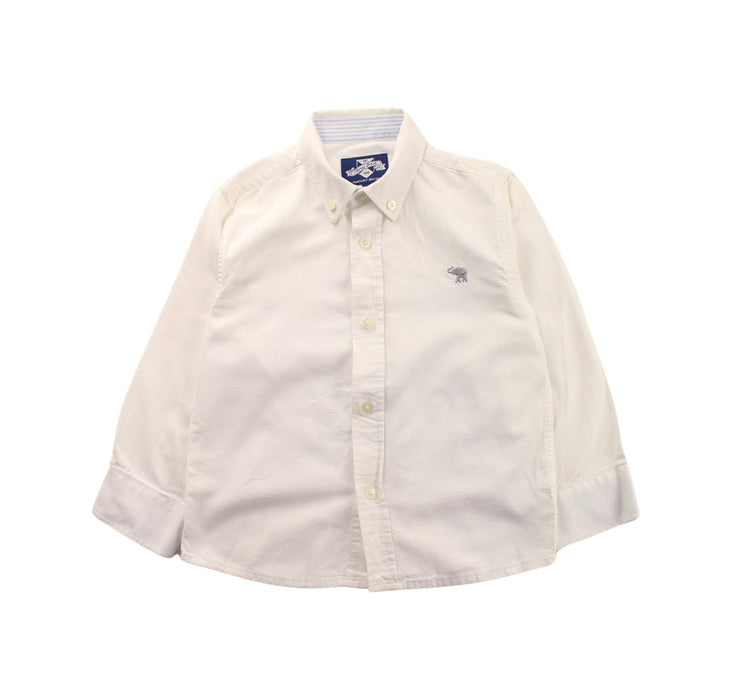 A White Long Sleeve Shirts from Thomas Brown in size 4T for boy. (Front View)