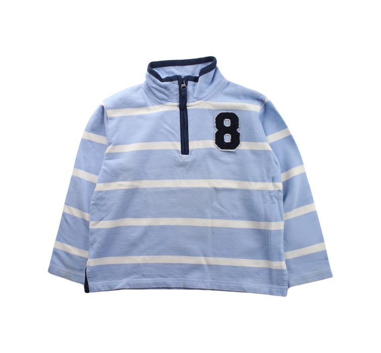 A Blue Zippered Sweatshirts from Thomas Brown in size 4T for boy. (Front View)