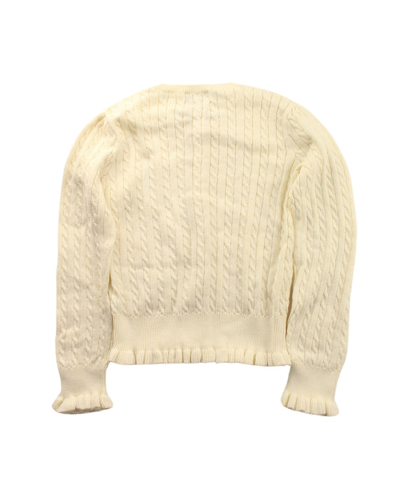 A White Cardigans from Polo Ralph Lauren in size 6T for girl. (Back View)