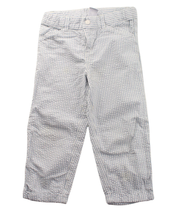 A Blue Casual Pants from Petit Bateau in size 2T for girl. (Front View)
