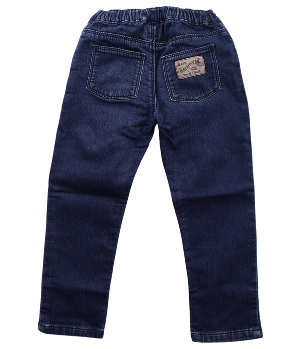 A Blue Jeans from Petit Bateau in size 3T for girl. (Back View)