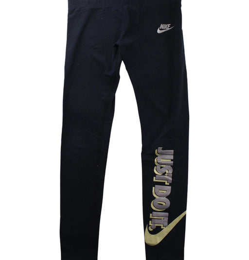 A Blue Leggings from Nike in size 10Y for girl. (Front View)