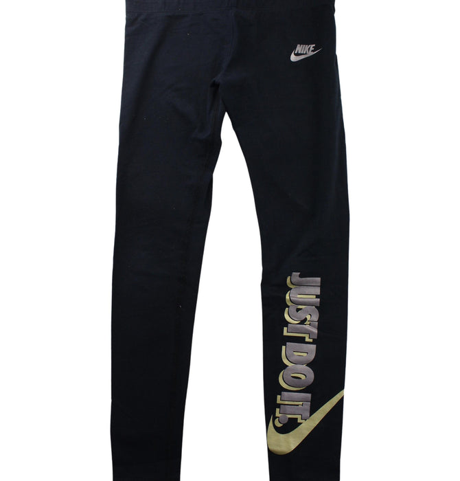 A Blue Leggings from Nike in size 10Y for girl. (Front View)