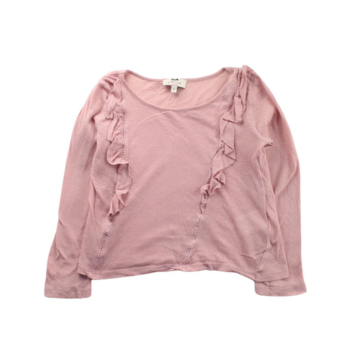 A Pink Long Sleeve Tops from Cyrillus in size 6T for girl. (Front View)