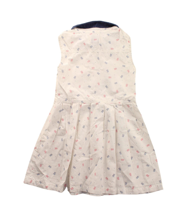A White Sleeveless Dresses from Chipie in size 5T for girl. (Back View)