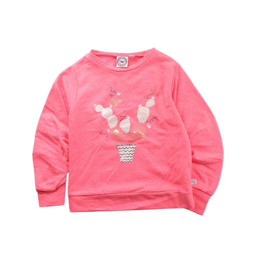 A Pink Crewneck Sweatshirts from La Compagnie des Petits in size 4T for girl. (Front View)