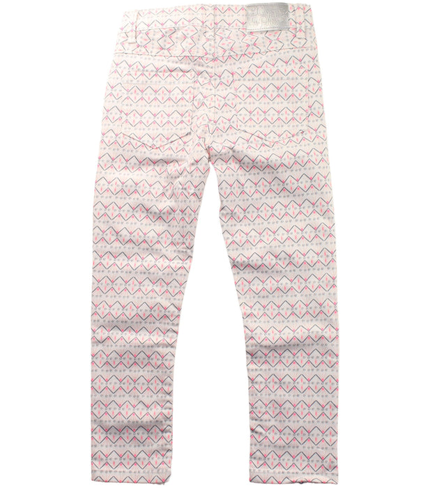 A White Casual Pants from La Compagnie des Petits in size 4T for girl. (Back View)
