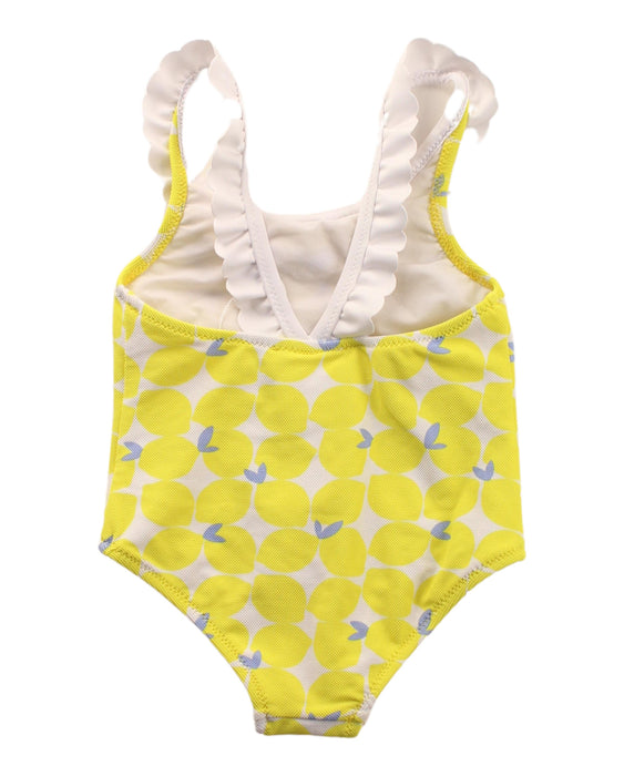 A White Swimsuits from Jacadi in size 6T for girl. (Back View)