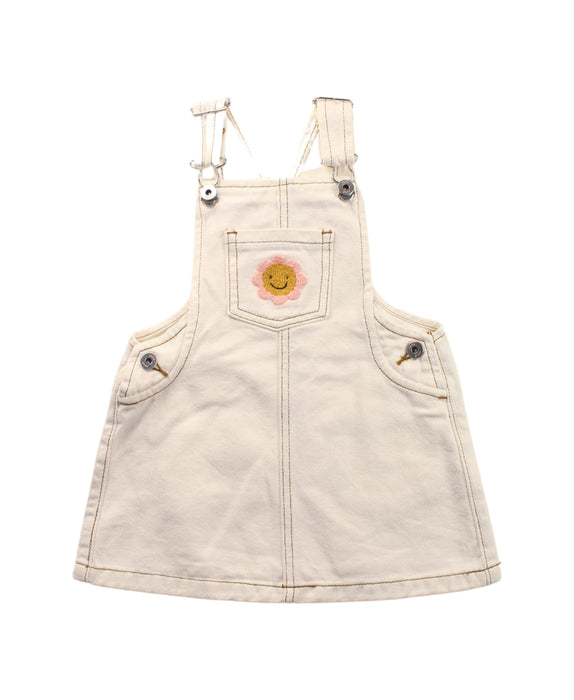 A White Overall Dresses from Seed in size 18-24M for girl. (Front View)