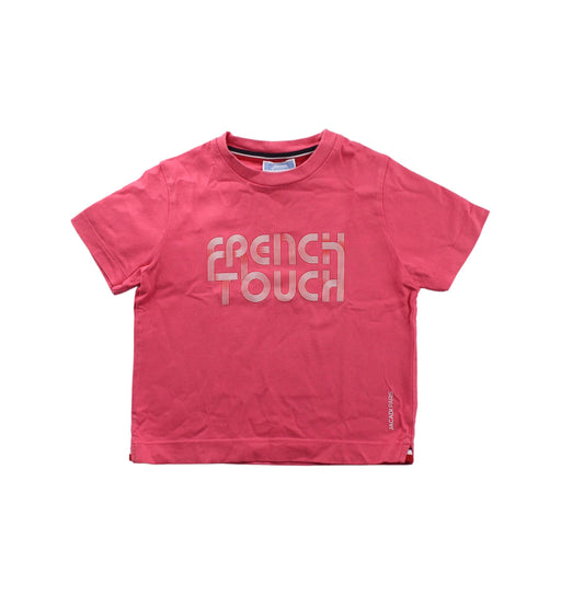 A Pink Short Sleeve T Shirts from Jacadi in size 4T for girl. (Front View)