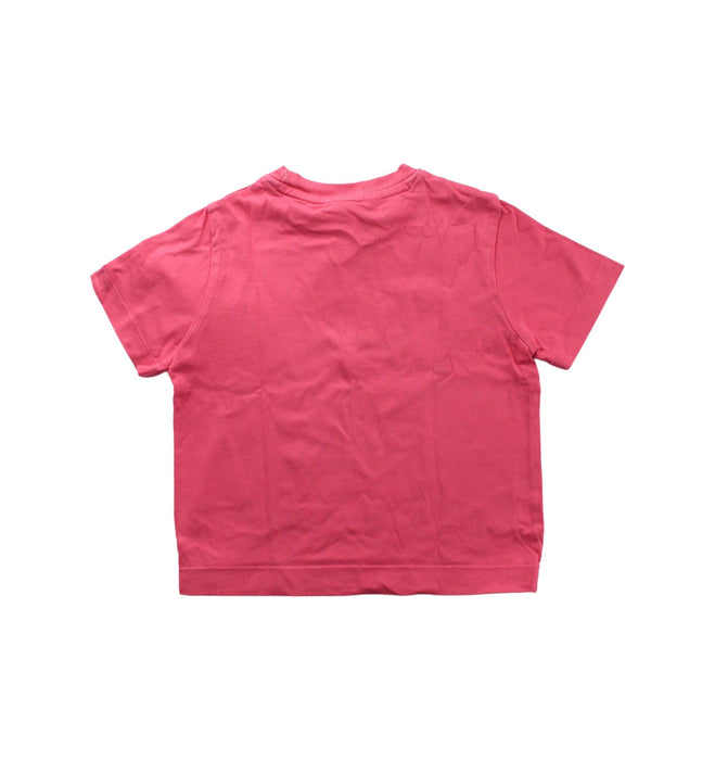 A Pink Short Sleeve T Shirts from Jacadi in size 4T for girl. (Back View)