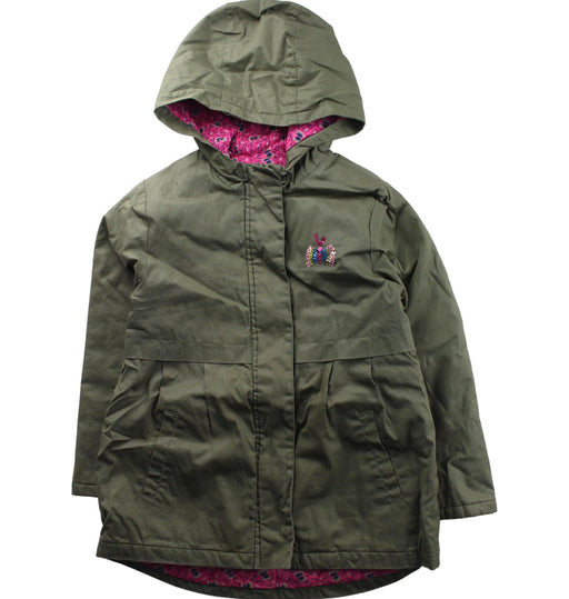 A Green Lightweight Jackets from DPAM in size 6T for girl. (Front View)