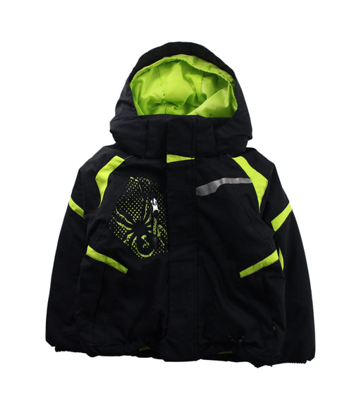 A Black Lightweight Jackets from Spyder in size 3T for boy. (Front View)
