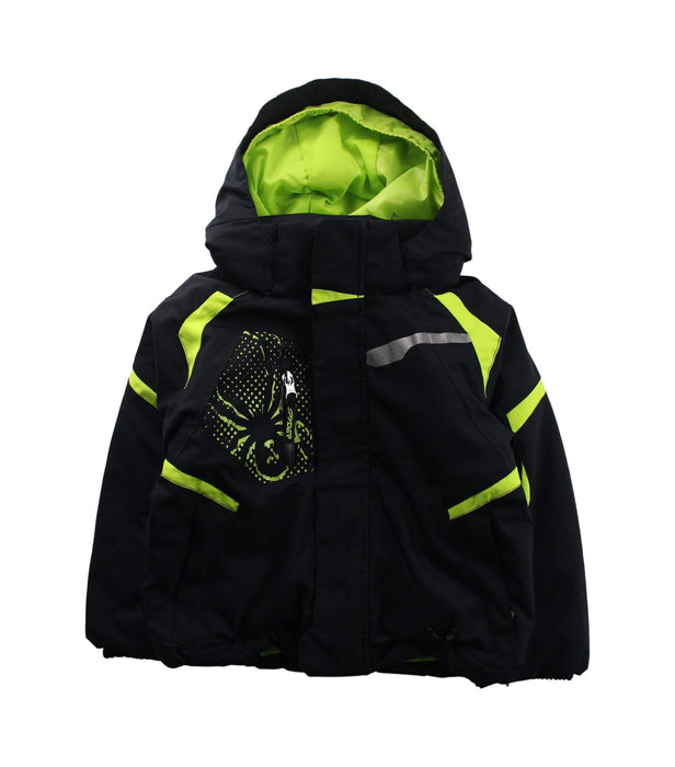 A Black Lightweight Jackets from Spyder in size 3T for boy. (Front View)