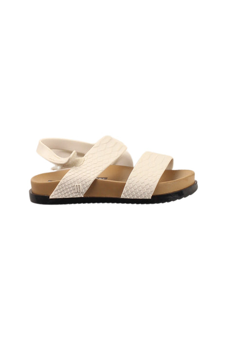 A Brown Sandals from Mini Melissa in size 3T for girl. (Front View)