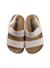 A Brown Sandals from Mini Melissa in size 3T for girl. (Back View)