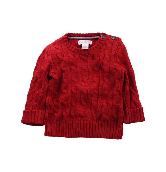 A Red Knit Sweaters from Ralph Lauren in size 3-6M for boy. (Front View)