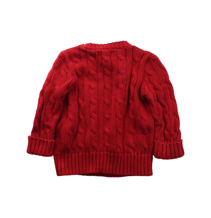 A Red Knit Sweaters from Ralph Lauren in size 3-6M for boy. (Back View)