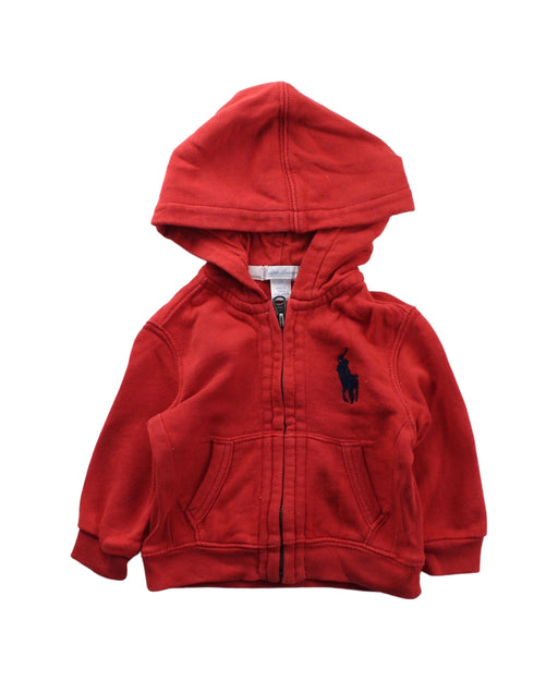 A Red Lightweight Jackets from Ralph Lauren in size 3-6M for boy. (Front View)