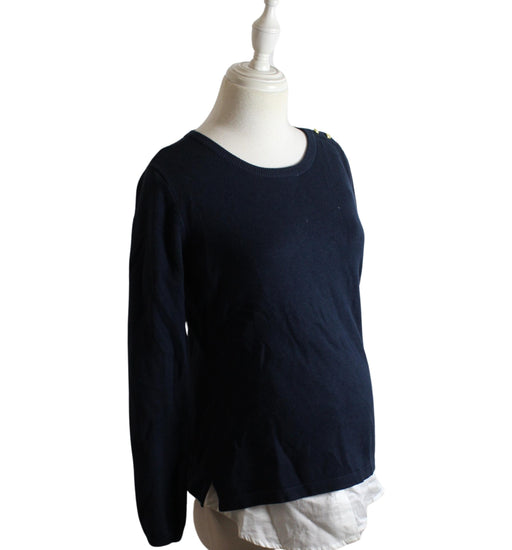 A Blue Knit Sweaters from Seraphine in size XS for maternity. (Front View)