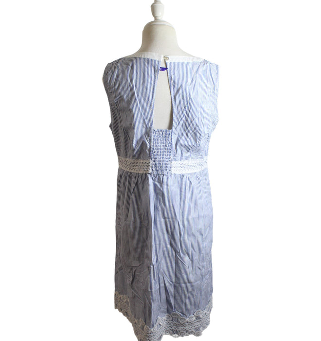 A Blue Sleeveless Dresses from Seraphine in size L for maternity. (Back View)