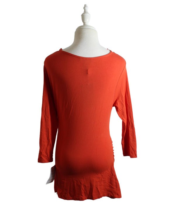 A Orange Long Sleeve Dresses from Isabella Oliver in size L for maternity. (Back View)