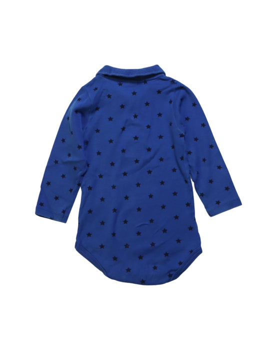 A Blue Long Sleeve Bodysuits from Petit Bateau in size 12-18M for boy. (Back View)