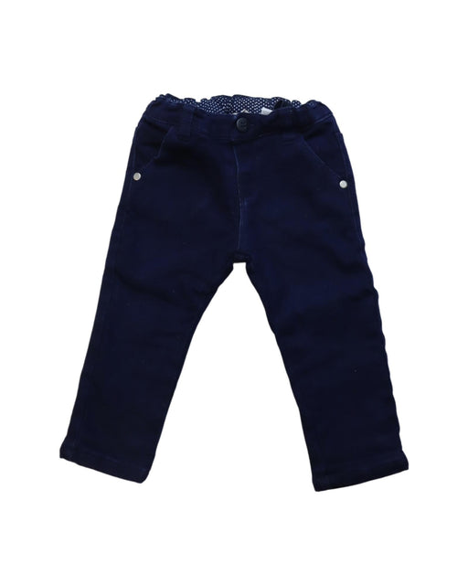 A Navy Casual Pants from Chicco in size 12-18M for boy. (Front View)