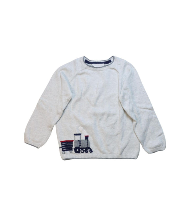 A Grey Knit Sweaters from The Little White Company in size 2T for boy. (Front View)