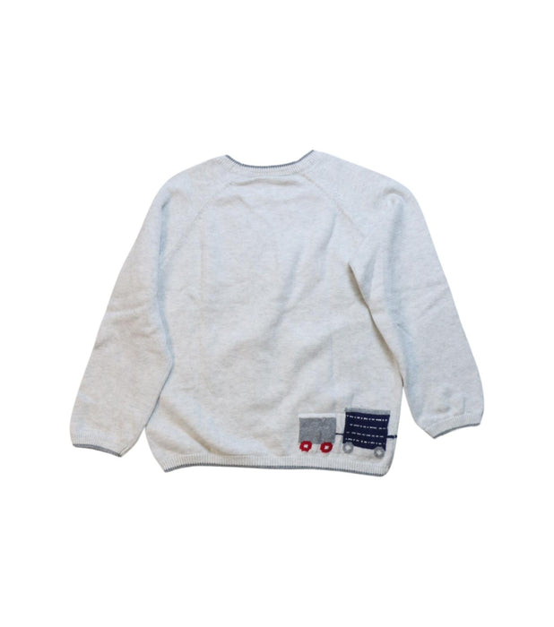 A Grey Knit Sweaters from The Little White Company in size 2T for boy. (Back View)