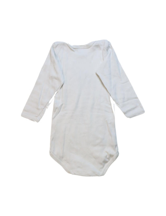 A White Long Sleeve Bodysuits from Petit Bateau in size 12-18M for neutral. (Back View)
