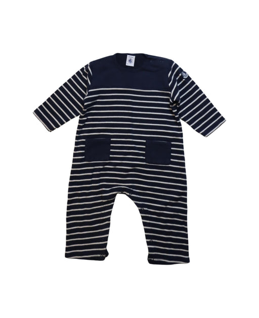 A Black Long Sleeve Jumpsuits from Petit Bateau in size 12-18M for neutral. (Front View)