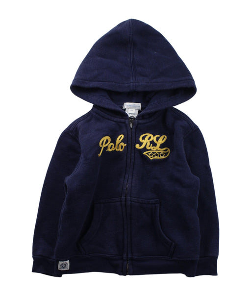 A Blue Zippered Sweatshirts from Ralph Lauren in size 2T for boy. (Front View)