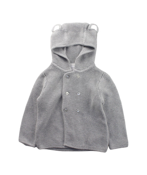 A Grey Cardigans from The Little White Company in size 6-12M for boy. (Front View)