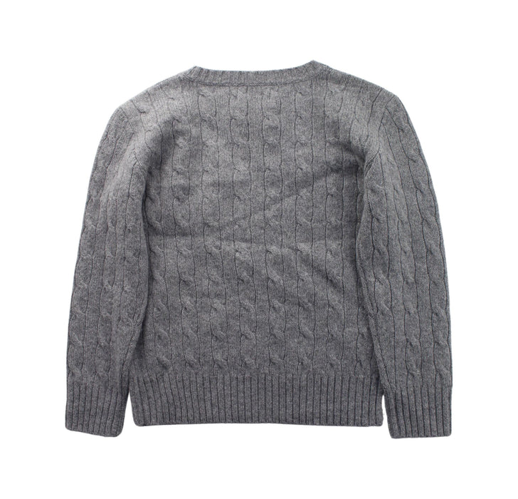A Grey Knit Sweaters from Polo Ralph Lauren in size 6T for boy. (Back View)