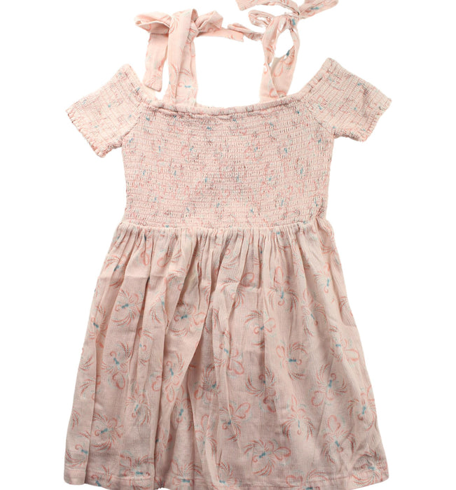 A Pink Short Sleeve Dresses from Gingersnaps in size 10Y for girl. (Front View)