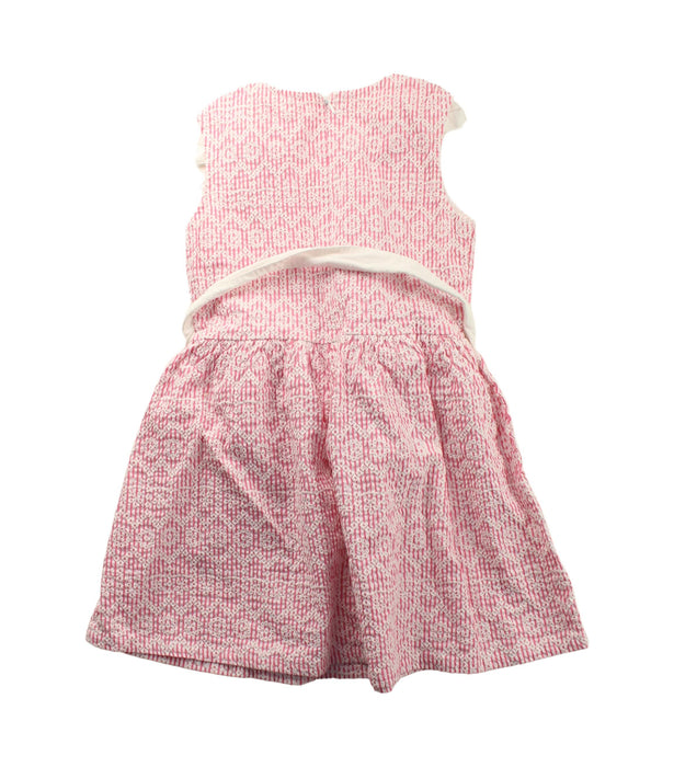 A Pink Sleeveless Dresses from Gingersnaps in size 6T for girl. (Back View)
