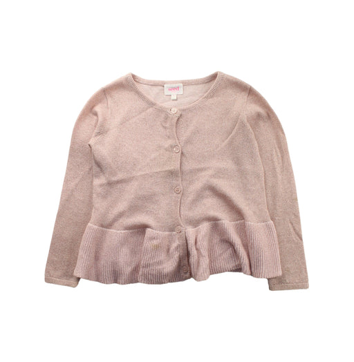 A Pink Cardigans from Seed in size 5T for girl. (Front View)