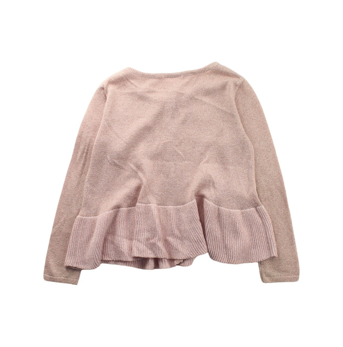 A Pink Cardigans from Seed in size 5T for girl. (Back View)
