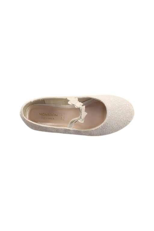 A White Flats from Monsoon in size 7Y for girl. (Front View)