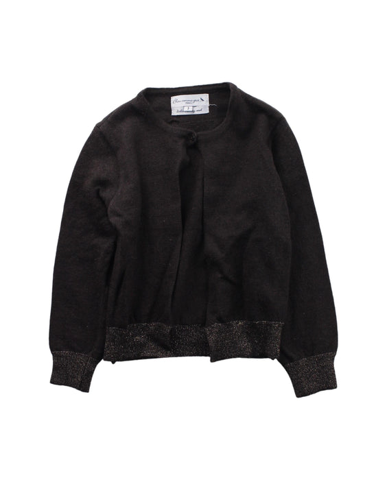 A Brown Cardigans from Bleu Comme Gris in size 3T for girl. (Front View)