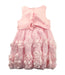 A Pink Sleeveless Dresses from Bonnie Baby in size 2T for girl. (Back View)