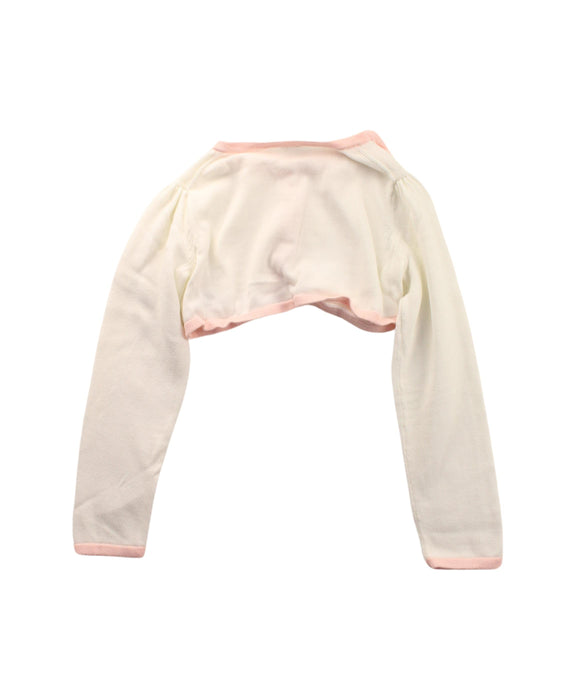 A White Cardigans from Janie & Jack in size 4T for girl. (Back View)