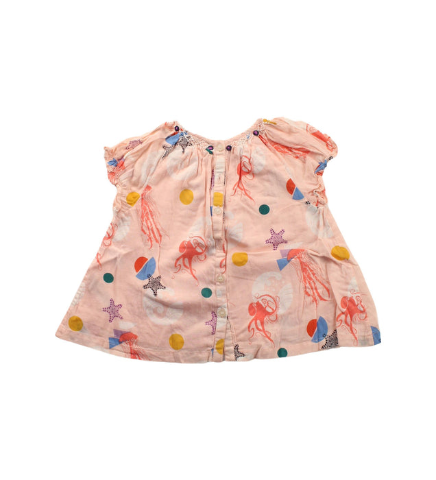 A Peach Short Sleeve Dresses from Velveteen in size 2T for girl. (Back View)